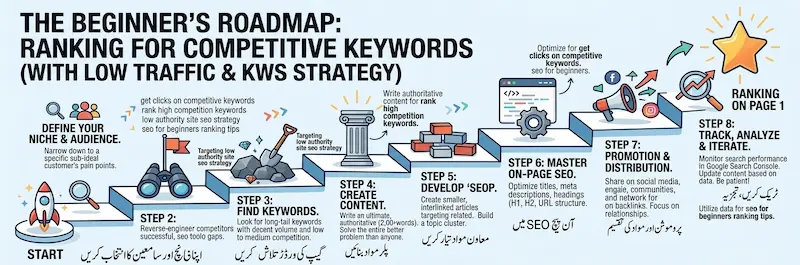 How beginners can rank competitive keywords step by step