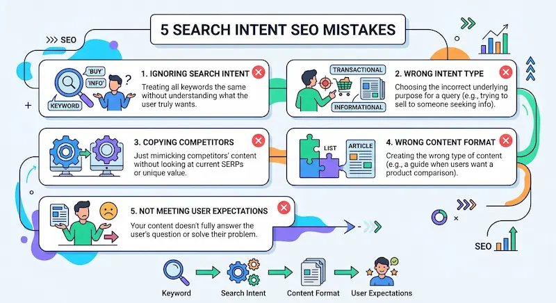 5 search intent SEO mistakes that can hurt content performance