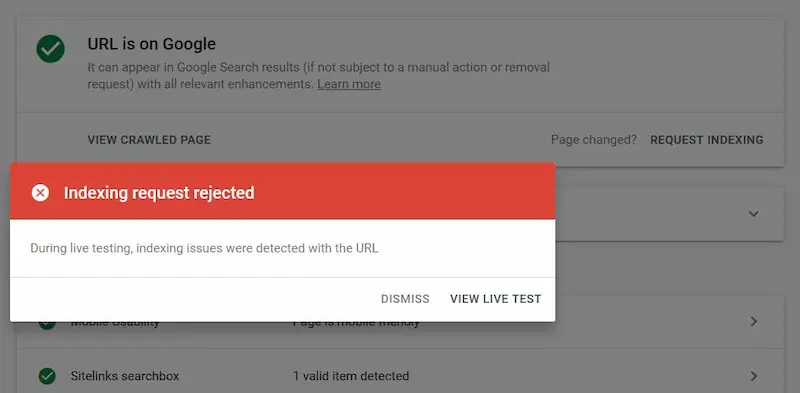 Technical SEO issues like crawl and indexing errors